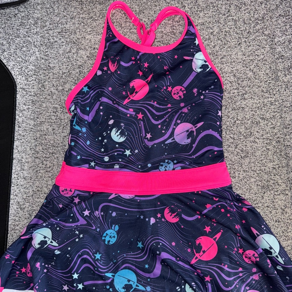 Lands' End Space-Themed Dress with Pink and Purple